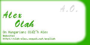 alex olah business card